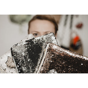 Double sided sequin photo purse