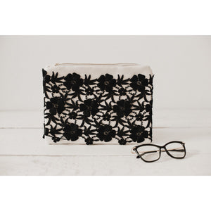 Black lace photo purse
