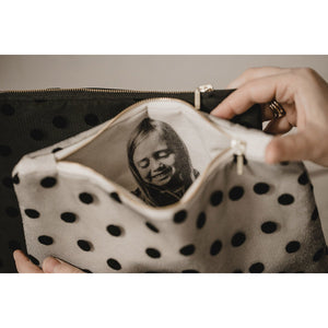 Polka dot photo purse